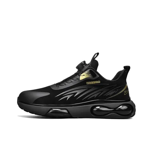 Warrior Slip-resistant Abrasion-resistant Coating Support Balance Low Top Casual Shoes Men's Black Yellow