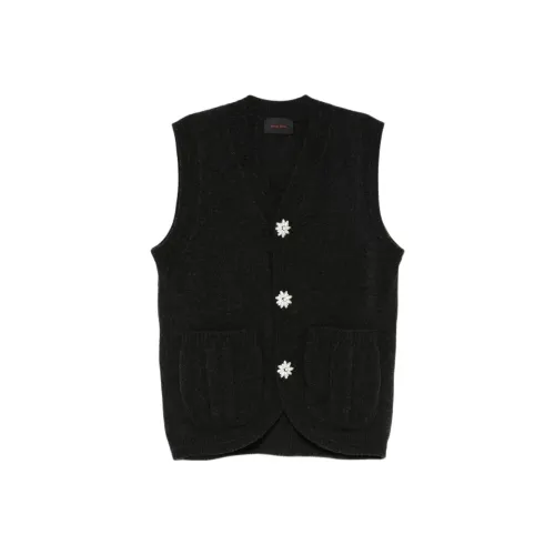 SIMONE ROCHA Carbon Gray Pearl Men's Tank Tops