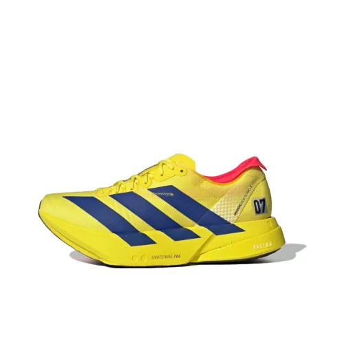 Adidas Adizero Adios Pro 4 Устойчивые к истиранию Низкие Беговые кроссовки Мужские Желтые