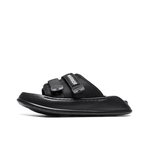 Warrior Шов Slip-resistant Odor-resistant Abrasion-resistant Шлепанцы Мужской Черный