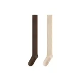 [Флисовая подкладка, без подворота, противоскользящий] Темно-кофейный, овсяный