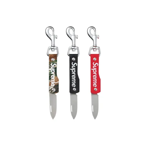Supreme Нержавеющая Сталь Брелоки Унисекс Черный Красный Камуфляж