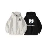 Пара 2 пачки (Белый Серый уютный свитшот + Черный флисовый свитшот)