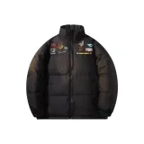 Чёрный хлопковый пуховик