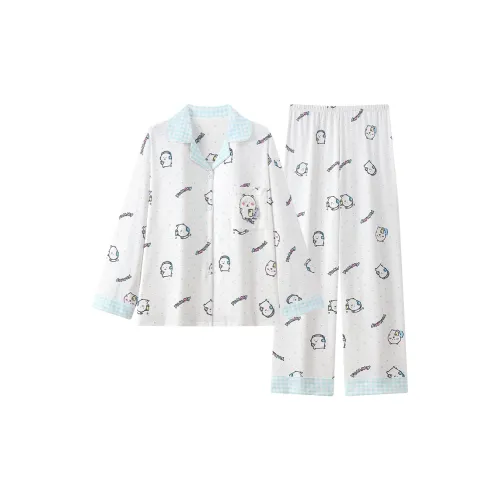 XIAOLIZI Polka Dot Белый Медведь Женские Пижамные Комплекты