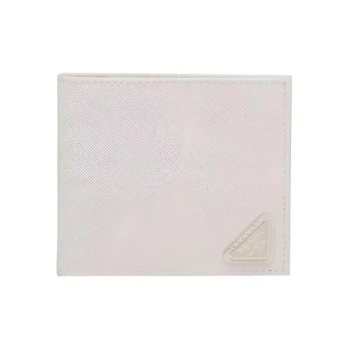 PRADA Saffiano кожа кошелек мужской белый
