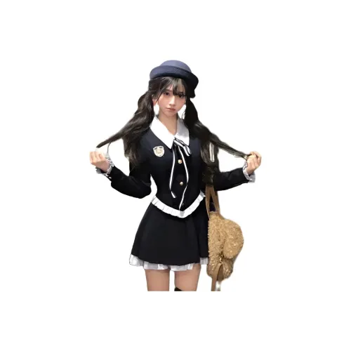 Meter Темно-синий Синий Платье Школьное Платье