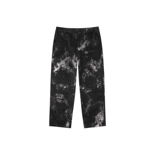 EVISU Черный Повсюду С принтом Мужские Повседневные Штаны