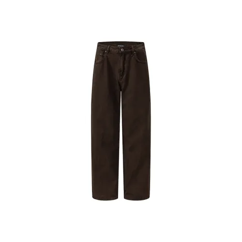 HKRXEC Коричневый Унисекс Джинсы