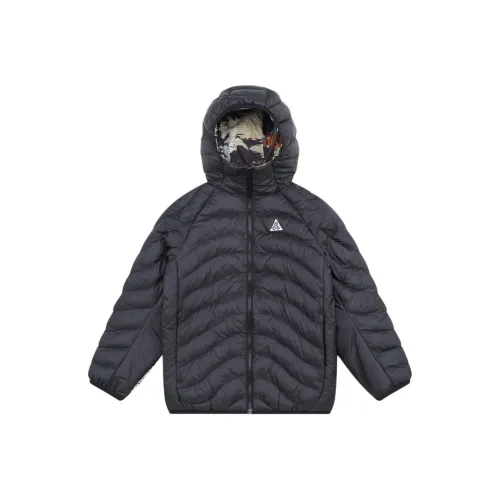 nike Черный Белый цвет вершины Kids Утеплённые куртки