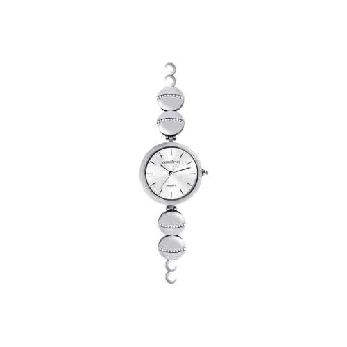 COMLORVEI Кварцевый механизм сплав ремешок женские часы белый циферблат