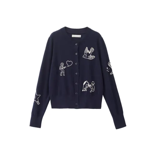 Giordano 06 Темно-синий Синий Женский Трикотаж