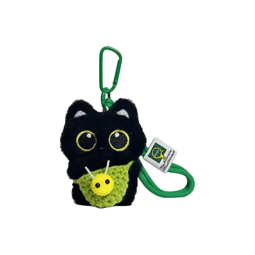 LISA Супер милый Маленький Черный Кот Плюшевый Брелок 10 см Рекомендуемая высота