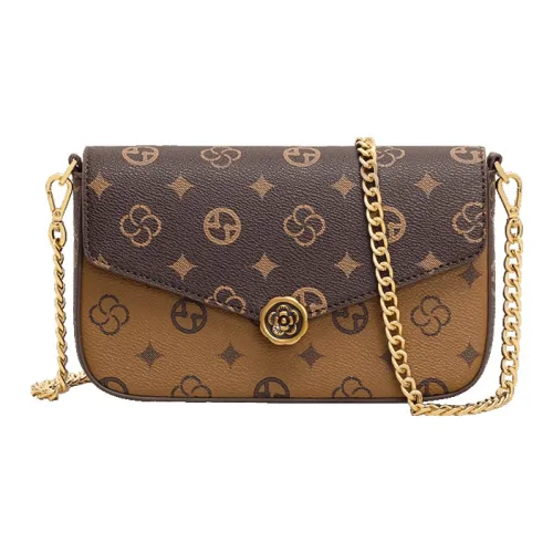 Younger Song Сумка через плечо из синтетической кожи стандартная женская кофейного цвета