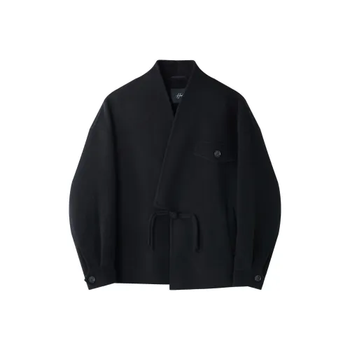 HERBEL Черное Мужское Пальто