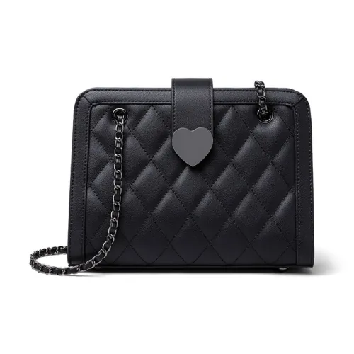 Younger Song Сумка через плечо из коровьей кожи с синтетической кожей стандартная женская черная