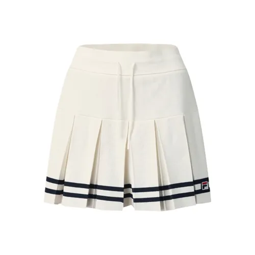 FILA Теннис Повседневные Короткие Юбки Женские Цапельно-Белый