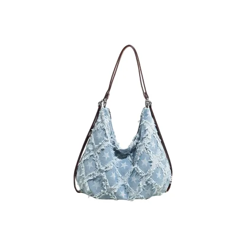 TOUTSEUL YOLO Ткань Сумка через плечо Стандартная Женская Светло-синий Темно-синий Морской синий