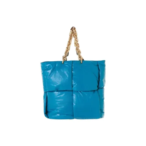 Bottega Veneta Сумка Tote из натуральной кожи Сумка для покупок Сумка через плечо Сумка для женщин Небесно-голубой