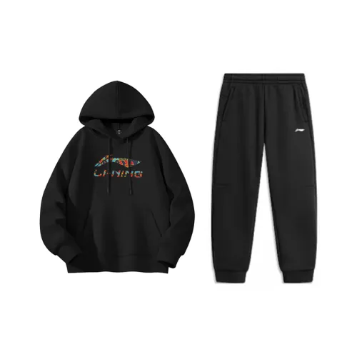 Лайнер Повседневная Спортивная Одежда Унисекс Черный + Черный