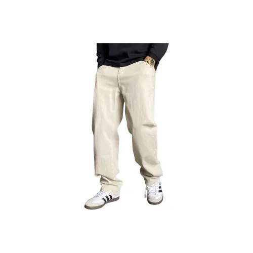 ZHANDASHUAI Ecru Unisex Jeans