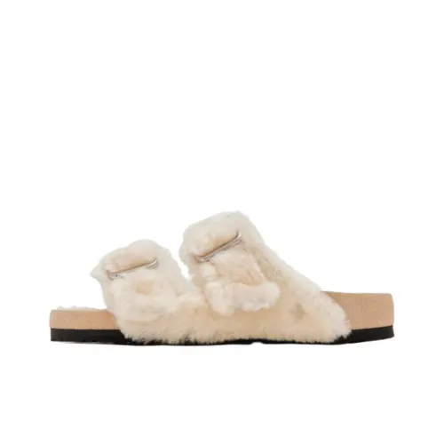 Birkenstock Шлепанцы Женские Кремовые Узкая Версия