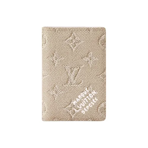 LOUIS VUITTON Монограмма Heritage Покрытый холст Кошелек Женские Бежевый