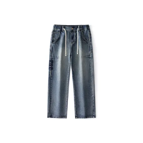 UKTK Синий Унисекс Джинсы