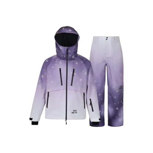 ISEEMIGGA SKI Костюм Ночной Фиолетовый Крест Унисекс