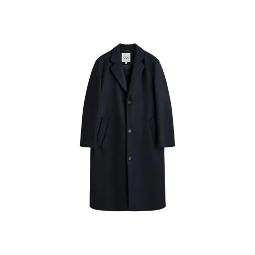 COS Темно-синий Мужской Пальто