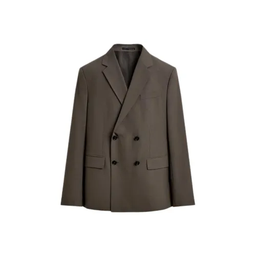 ZARA Collaboration Темно-серый Коричневый Мужской Деловой костюм