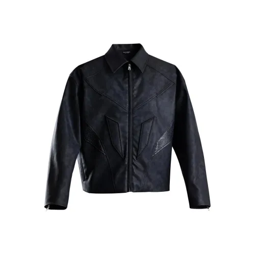 Monster Guardians Кожа Куртка Мужская Черная