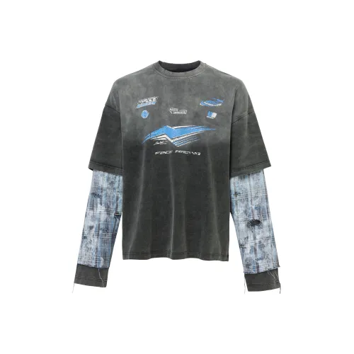 FIRE 2 COLD EGO Выцветший черный Унисекс T-рубашки