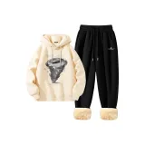 Светлый бежевый (Y Whirlwind Белый Dove) + Черный (Y Whirlwind Белый Dove Штаны с логотипом)