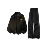 Чёрный топ + чёрные штаны