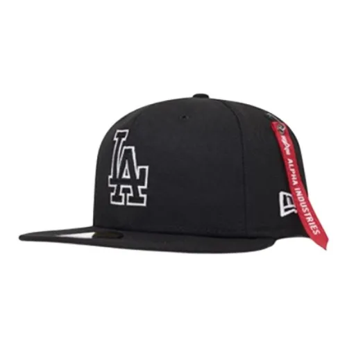 New Era x MLB Co Брендированный Alpha Industries Полиэстер Кепки Унисекс Черный