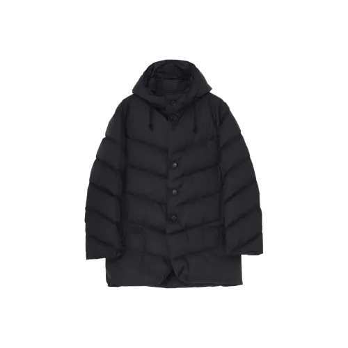 Yohji Yamamoto Pour Homme FW25 Нейлоновая тафта Diagonal Пуховик Пуховик Мужской