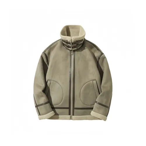 Guxiansen Осенний Зимний Хлопковый пуховик Утолщенный Термический Шерпа Байкер Пуховая куртка Мужская