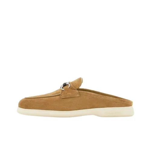 FERRAGAMO GANCINI Резиновая подошва Нет Особенный Эффект Домашние тапочки Мужской Бежевый