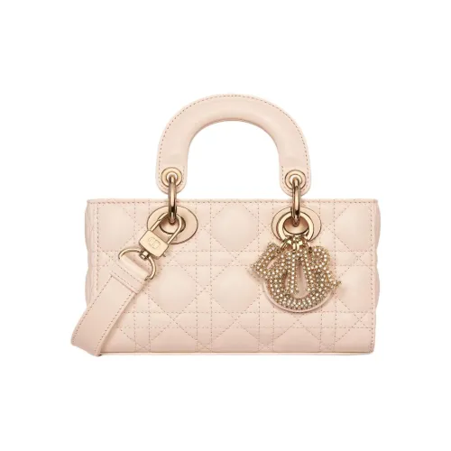DIOR LADY D Joy Sheepskin Bag Mini Women's Sand Pink