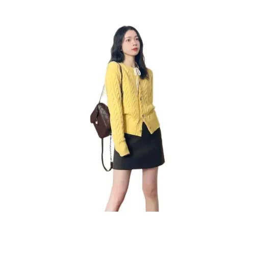 GUOZHEN Желтый Женский Трикотаж