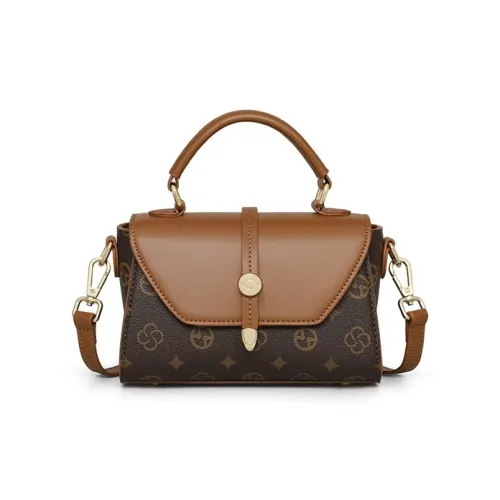 Younger Song Сумка через плечо из синтетической кожи с PVC стандартная женская кофейного цвета