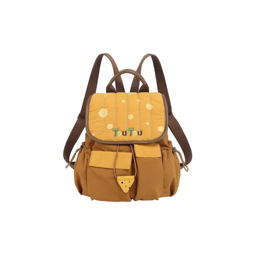 TOUTOU Ткань Синтетическая кожа Рюкзак Женские Неаполитанский Желтый
