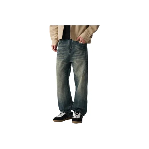 WOOD SOON Синий Мужской Джинсы