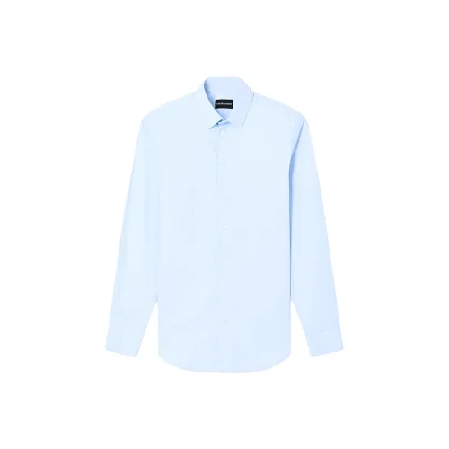 EMPORIO ARMANI Светло-синие мужские рубашки