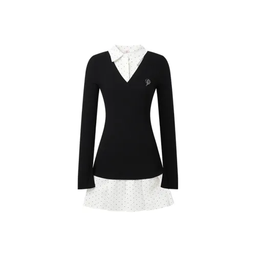 DGOLD Гороховый узор Плиссированная юбка Женская