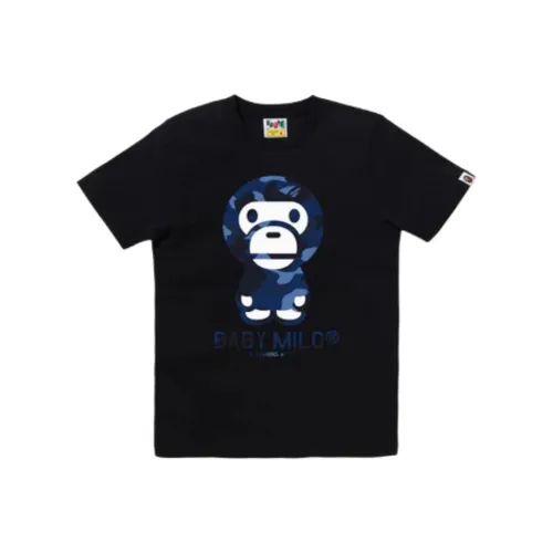 A BATHING APE Камуфляж Мультяшный Little Обезьяна Короткий Рукав Т-Рубашка Женская