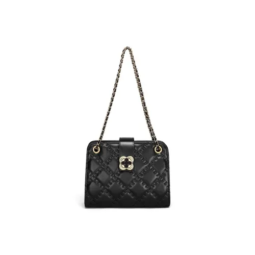 Younger Song Сумка через плечо из коровьей кожи с синтетической кожей стандартная женская черная