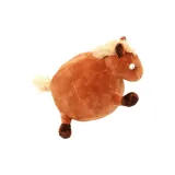 Коричневый, лошадь, круглый и пухлый, украшение в виде животного