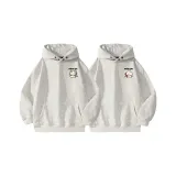 Пара 2 пачки (Белый Серый уютный свитшот + Белый Серый флисовый свитшот)